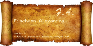 Fischman Alexandra névjegykártya